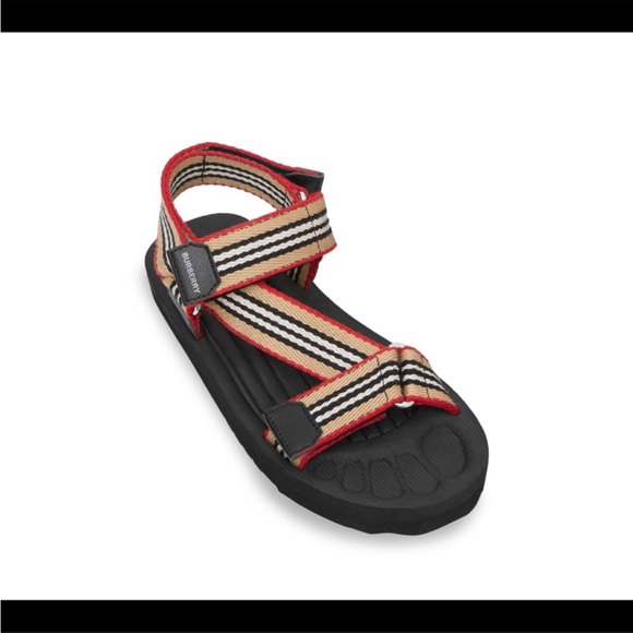 Burberry Patterson Sport Sandals- Black/Multi Stripes - Picture 4 of 10